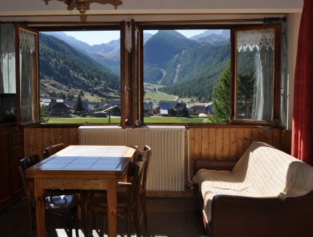séjour , vue sur village / pistes