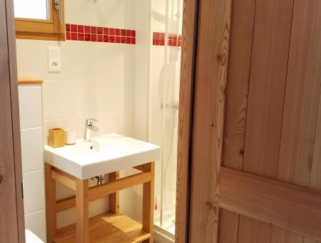 Salle d'eau studio Chalet Rochebrune Saint Veran