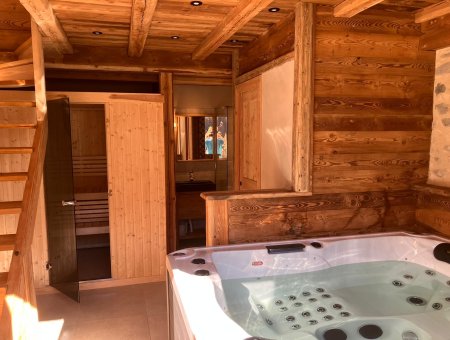 Chalet soleniou - le spa et le sauna au niveau N-1