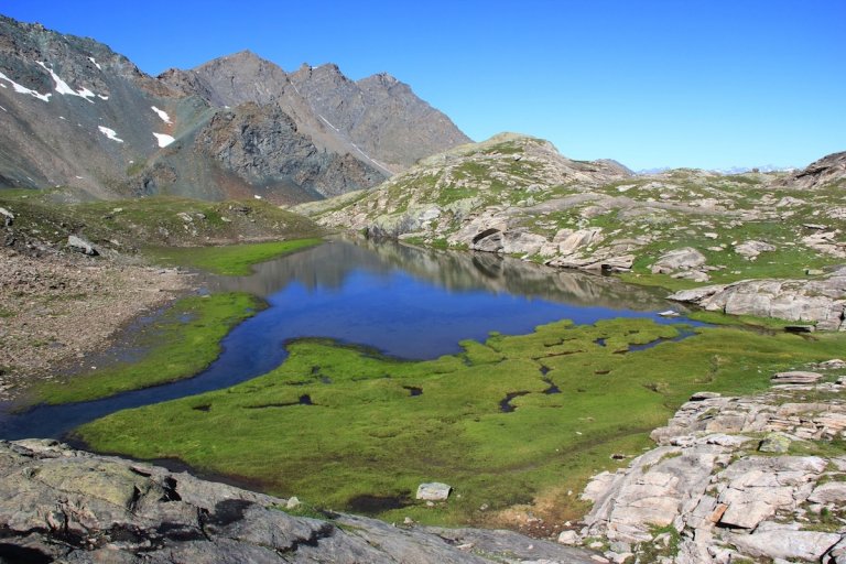 Le lac Blanchet inférieur à Saint Véran (Queyras - Hautes Alpes)