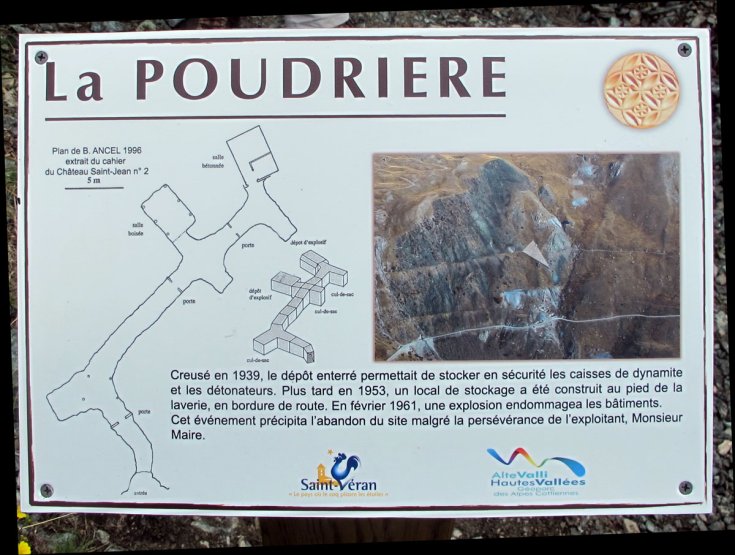 Un des panneaux explicatifs de la mine de cuivre