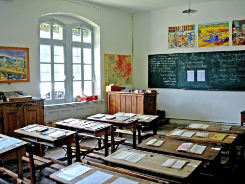 La classe del museo della scuola a Arvieux (Queyras)