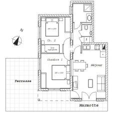 Plan de l'appartement Marmotte