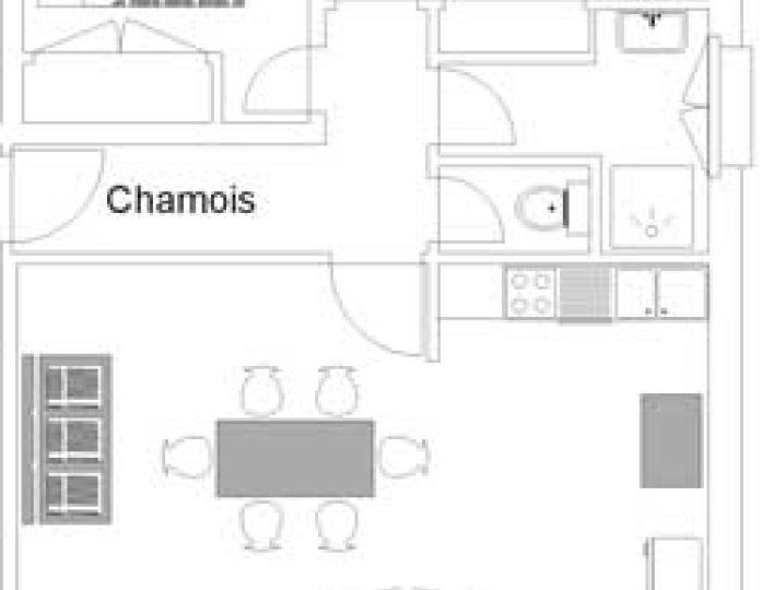Plan de l'appartement "Chamois"