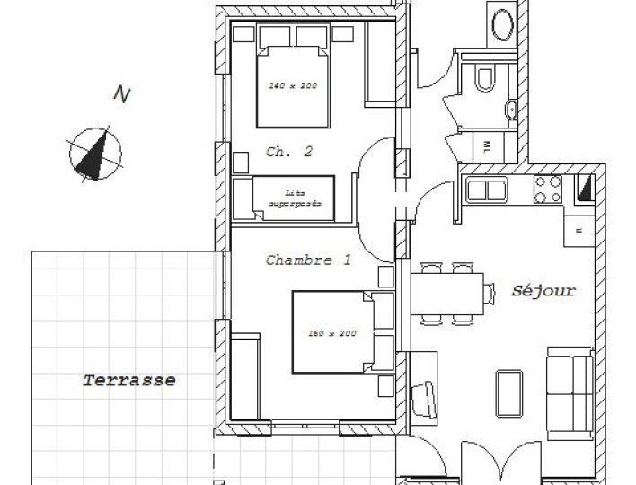 Plan de l'appartement Marmotte